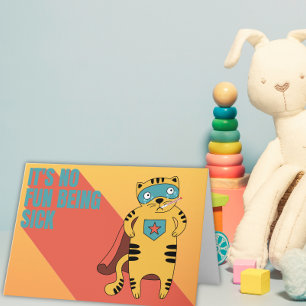 Superheld ist kein Spaß daran, krank zu sein und s Karte