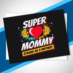 Superheld-Mama - stark wie eine Mutter - Super Mom Postkarte