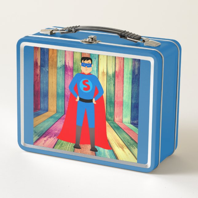 Superheld Metall-Lunchbox Metall Brotdose (Vorderseite)