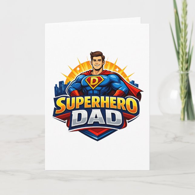 Superheld Papa Karte (Vorderseite)
