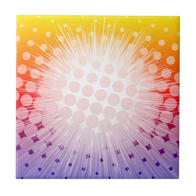 Superheld-Pop-Kunst lila Fliese (Vorderseite)