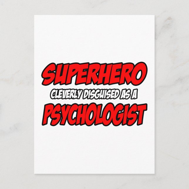 Superheld... Psychologe Postkarte (Vorderseite)