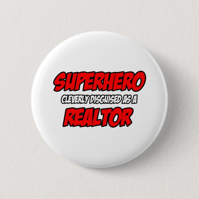 Superheld...Realtor Button (Vorderseite)