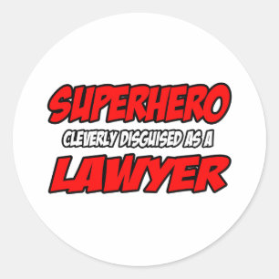Superheld Runder Aufkleber
