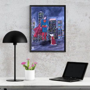 Superhelden Best Friend Painting von Alfred Fox Leinwanddruck