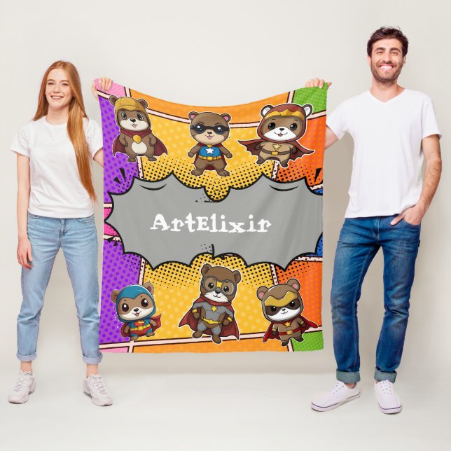 Superhelden Niedlich Kawaii Gopher Prints Fleecedecke (Beispiel)