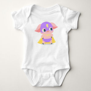 Superhelden-Schwein-Baby-Schlafoverall  Baby Strampler