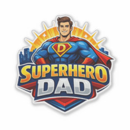 Superhelden-Vater-Aufkleber Aufkleber