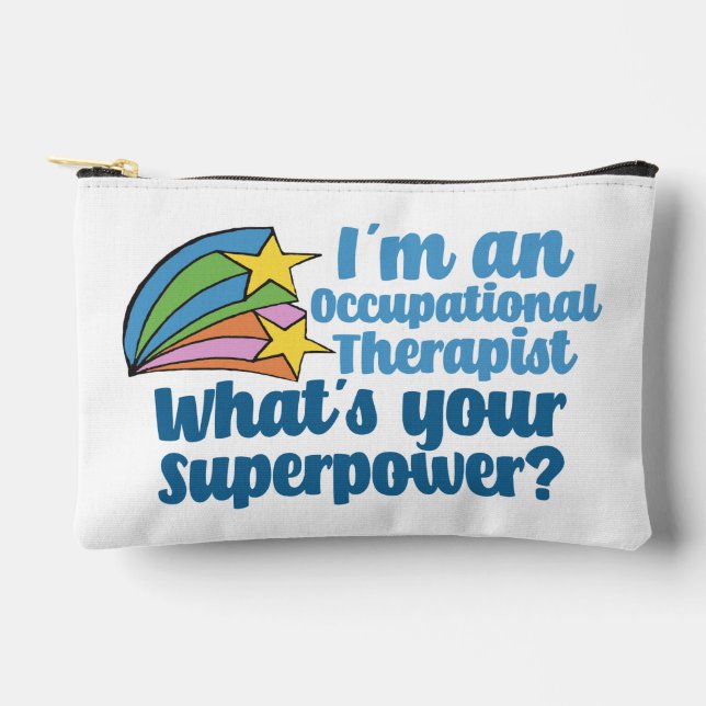 Superheldin für niedliche Arbeitstherapie Zubehörtasche (Vorderseite)