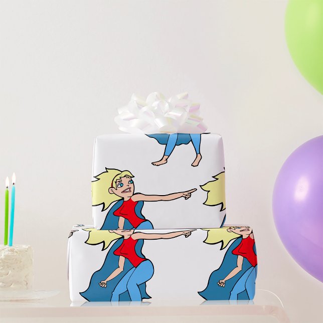 Superheldin Geschenkpapier (Von Creator hochgeladen)