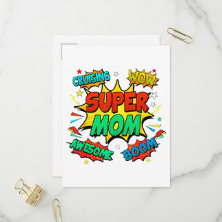 Superheldin Mama für Frauen Einladungspostkarte