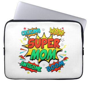Superheldin Mama für Frauen Laptopschutzhülle