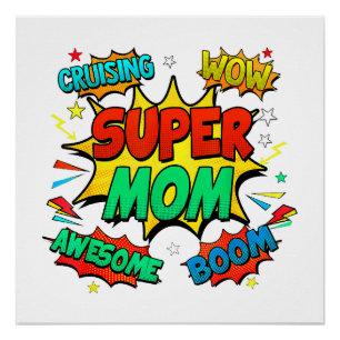 Superheldin Mama für Frauen Poster