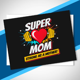 Superheldin Mama - Stark wie eine Mutter - Super M Postkarte