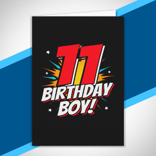 Superheldin zum Geburtstag - 11 Jahre alt - 11. Ge Karte