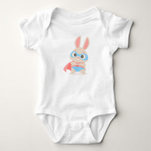 Superheran Bunny Rabbit Baby Sleeper Bodysuit Strampler