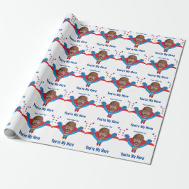 Superheran Fathers Day Funny New Tremor Geschenkpapier