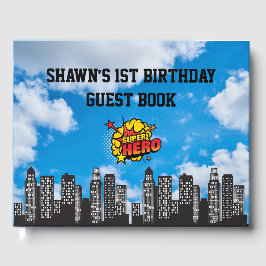 Superhero 1. Geburtstag Party Gästebuch