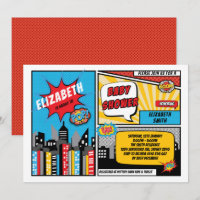 Superhero Babydusche / Superheroie Comic Book