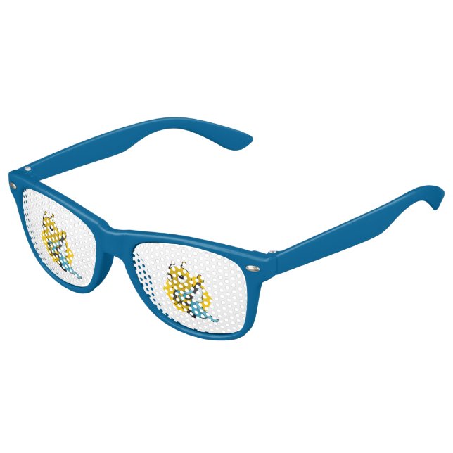 Superhero Biene Cartoon Kindersonnenbrille Partybrille (Schrägansicht)