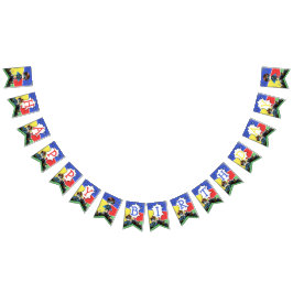 Superhero Birthday Bunting Flags Wimpelkette