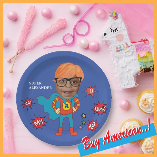 Superhero Birthday Comic ⚡ fantastisches Special K Pappteller (Von Creator hochgeladen)