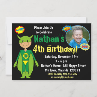 Superhero Birthday Einladung