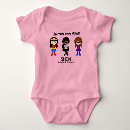 SUPERHERO Black Kontur - vereint für SHE Baby Strampler