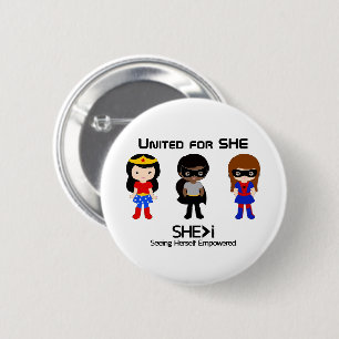 SUPERHERO Black Kontur - vereint für SHE Button