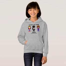 SUPERHERO Black Kontur - vereint für SHE Hoodie