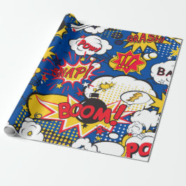 Superhero Blast Wallpaper Geschenkpapier
