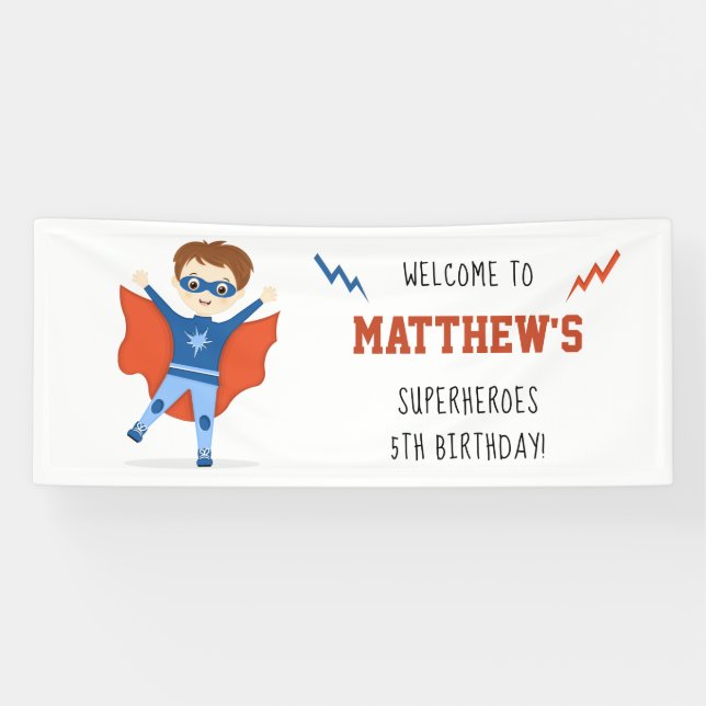 Superhero Boy Banner (Horizontal)