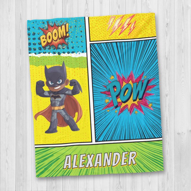 Superhero Boys Custom Name Blanket Personalised Fleecedecke (Von Creator hochgeladen)