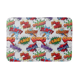 Superhero Bubble Pattern Badematte