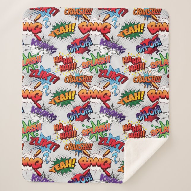 Superhero Bubble Pattern Sherpadecke (Vorderseite)