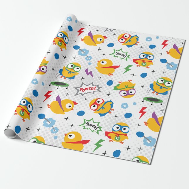 Superhero Chicken Geschenkpapier (Ungerollt)