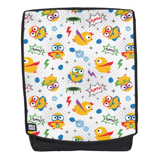 Superhero Chicken Rucksack (Vorderseite)