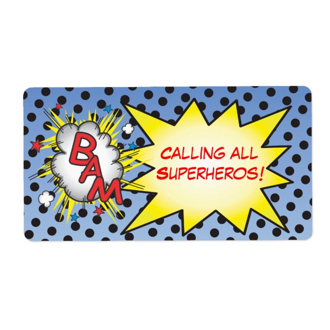 Superhero Comic Book Labels (Vorne)