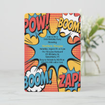 Superhero Comic Book Pop Art Boy Birthday Party