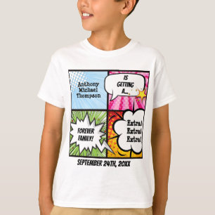 Superhero-Comic-Buch-Art-Adoptions-Party-T-Shirt T-Shirt