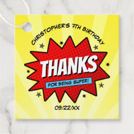 Superhero Comic buchen jedes Alter Geburtstag Geschenkanhänger