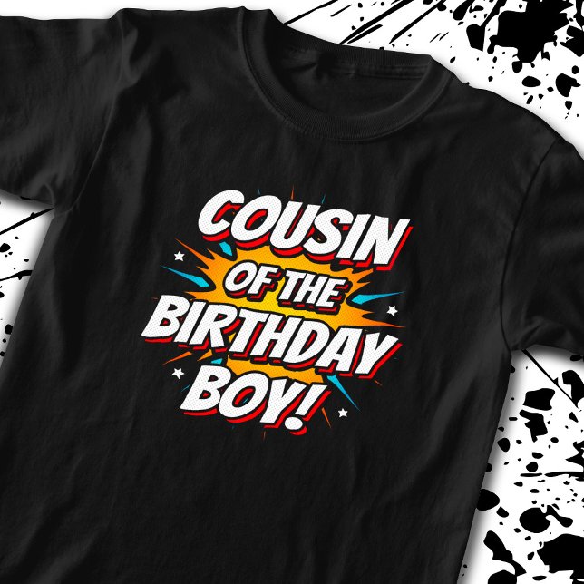 Superhero Comic Geburtstag - Cousin Geburtstag Jun T-Shirt (Von Creator hochgeladen)