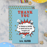 Superhero Comic Speech Cloud Geburtstag Vielen Dan Postkarte<br><div class="desc">Superhero Comic Rede Cloud Geburtstag Danke Postcard. Diese Dankeschön-Karte enthält eine Superheld-Cartoon-Sprachwolke mit Sternen und eine schöne Danksagung. Es ist perfekt, um allen Ihren Angehörigen, die an der Geburtstagsfeier Ihres Kindes teilgenommen haben, Dankbarkeit auszusprechen. Die hellen Farben und die fröhliche Botschaft lasse jedem zu wissen, wie viel Ihr Kind schätzt...</div>