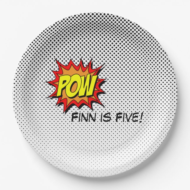 Superhero Comic Themed Paper Tellers - Pow Pappteller (Vorderseite)