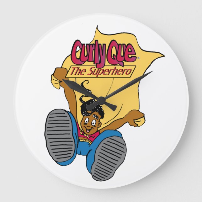 Superhero Curly Que Uhr (Vorderseite)