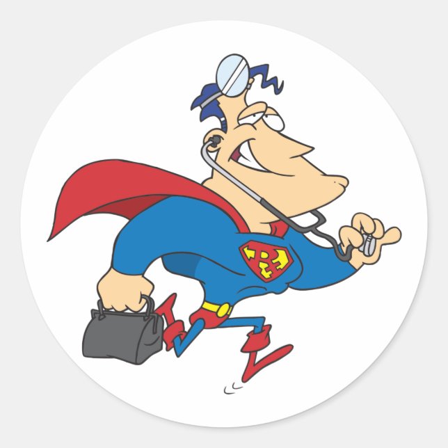 Superhero Doctor Stickers (Vorderseite)