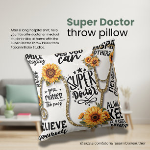 Superhero Doctor Throw Kissen