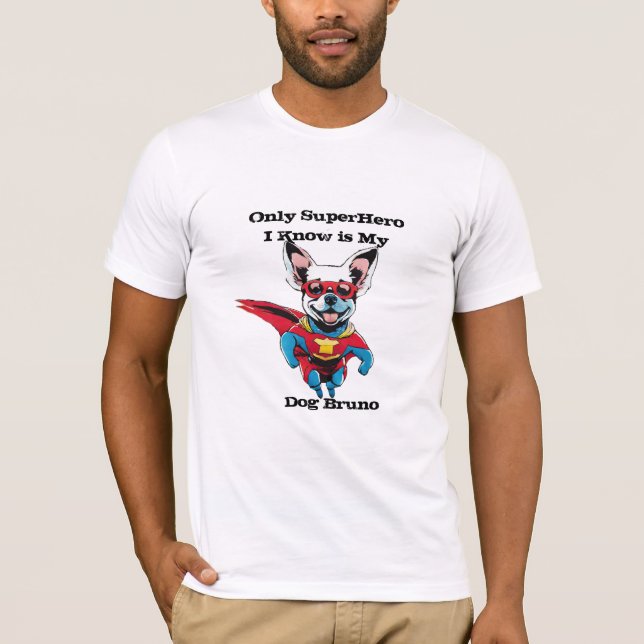 Superhero Dog T - Shirt Design für Hundefreunde (Vorderseite)