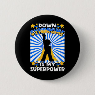 Superhero Down Syndrome Awareness Chromosome Super Button