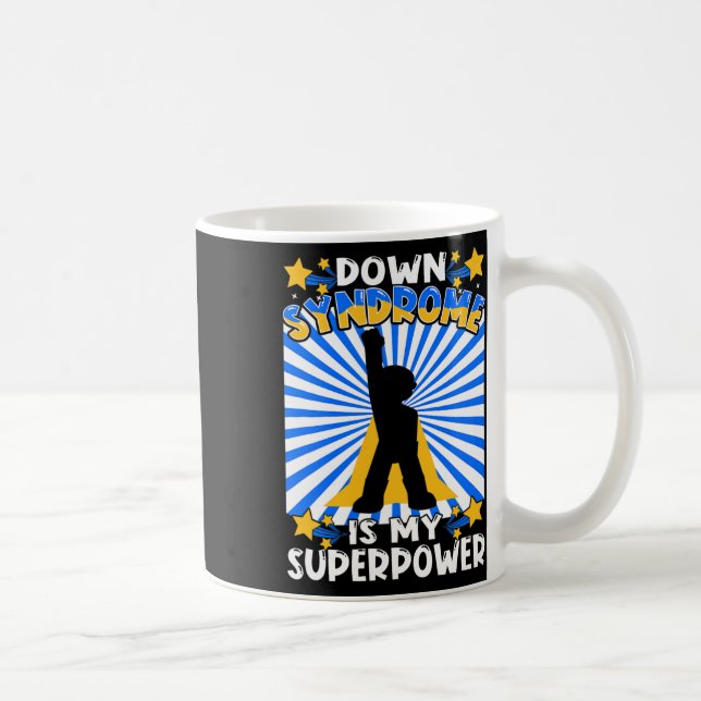 Superhero Down Syndrome Awareness Chromosome Super Kaffeetasse (Rechts)